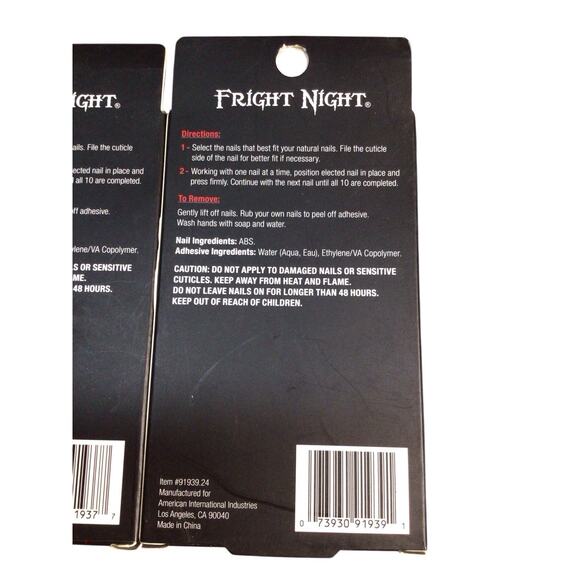 Fright Night By Ardell Halloween Press On Pre Glued Nails 24 ct Lot Of 2 - Picture 4 of 4